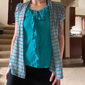 Short sleeve double layered shirt